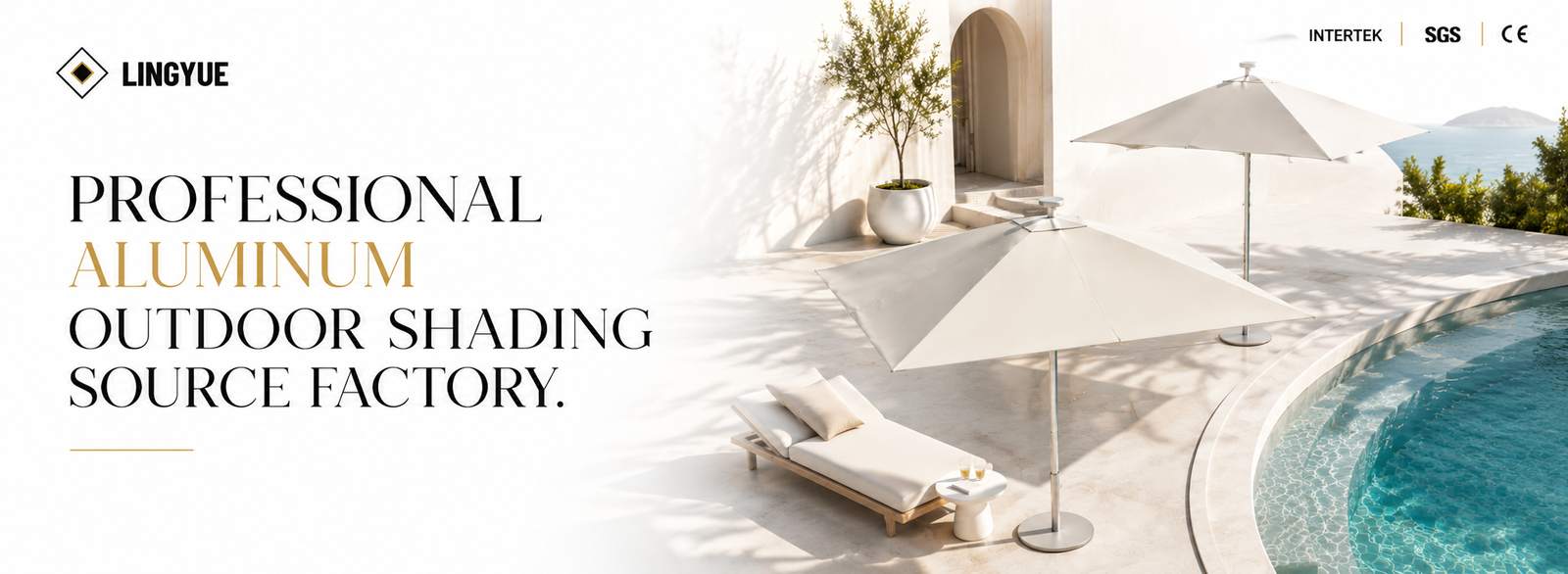 Contemporary patio shade installation