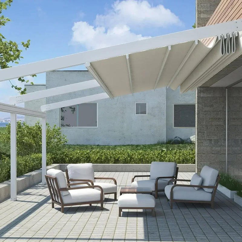 Finished retractable roof project view