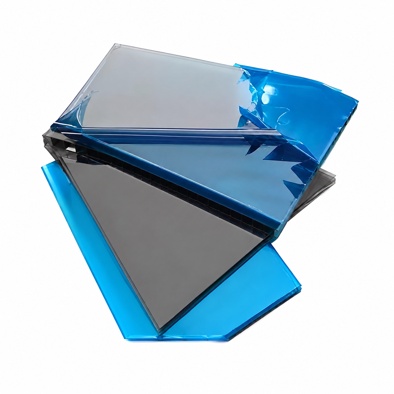 Polycarbonate sheet profile used in an aluminum patio rain canopy