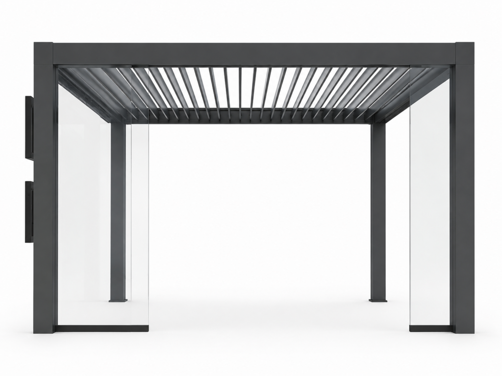 Motorized Outdoor Windproof Blind outdoor shading system