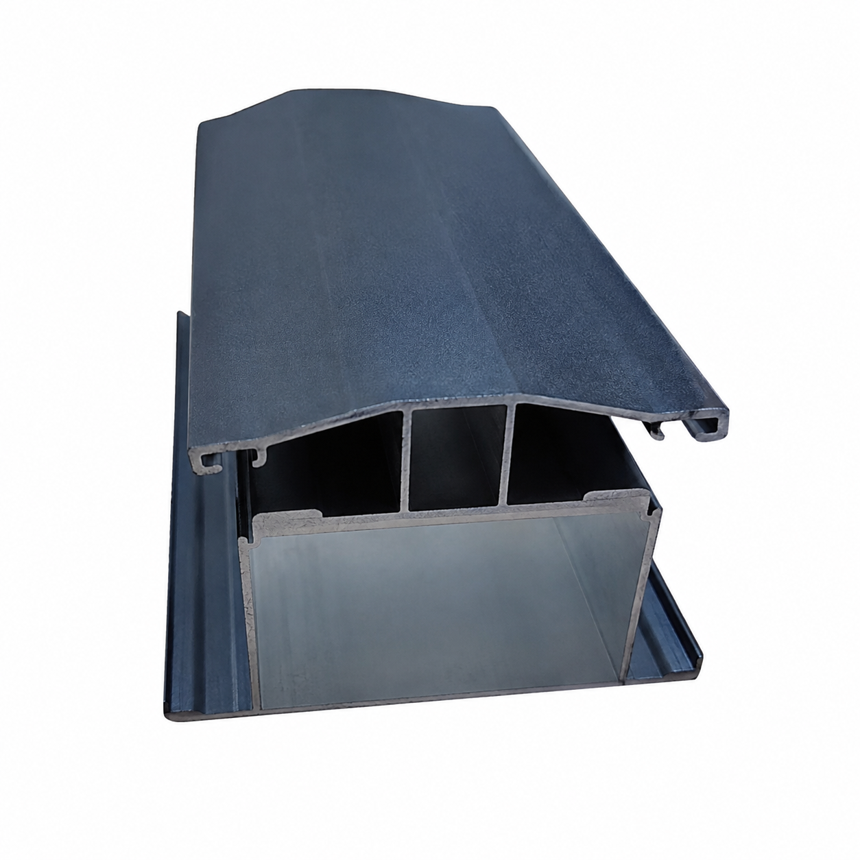 Middle frame profile for aluminum rain canopy