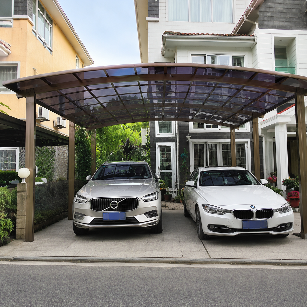 Hanging Tie-Rod Type aluminum polycarbonate patio canopy